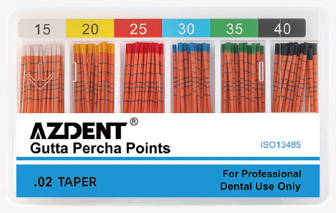 Gutta percha points with scale —
