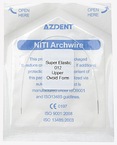 Ovoid form round white archwire 012/014/016/018/20